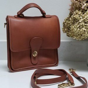 Vintage Coach British Tan Willis Station Bag